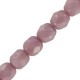 Czech Fire polished faceted glass beads 4mm Chalk white lila luster